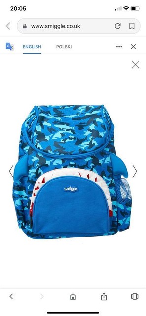 smiggle shark backpack